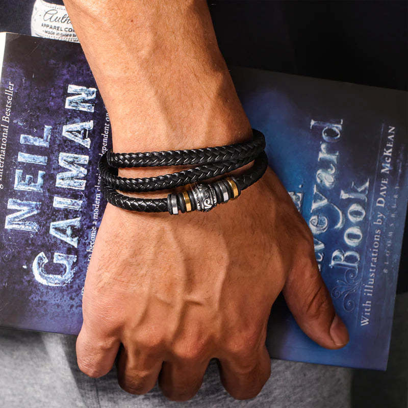 To My Grandson- Never forget how much I love you Bracelet - Image 5