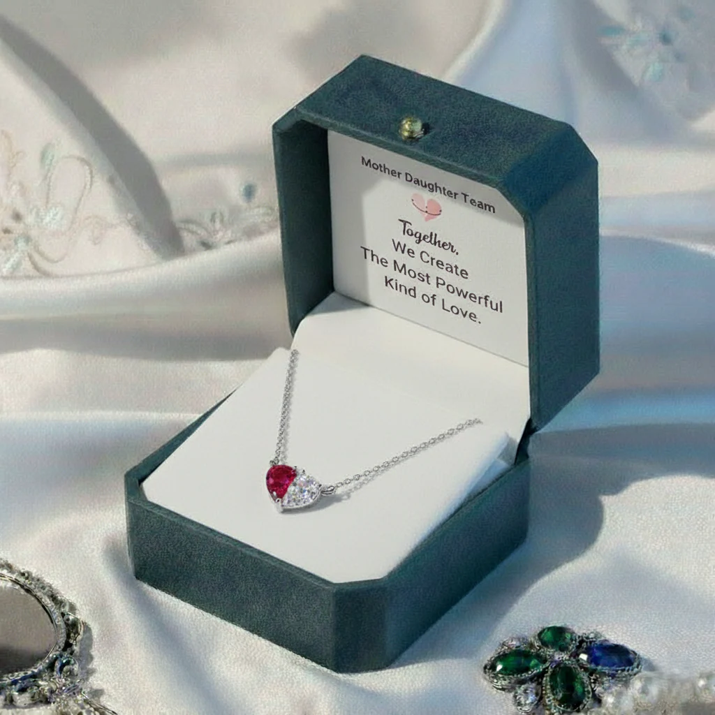 Custom Tiny Heart Birthstone Necklace - Image 11