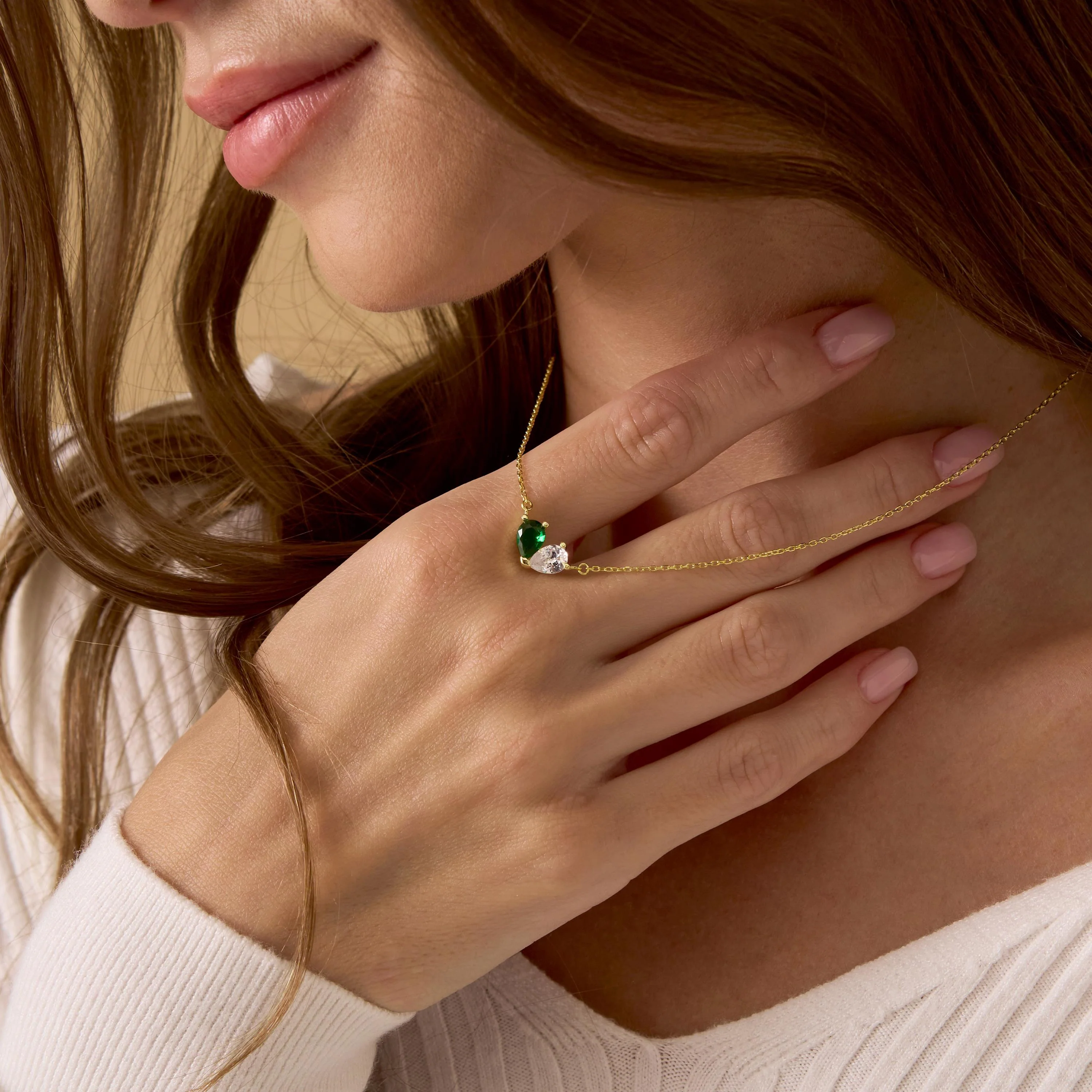 Custom Tiny Heart Birthstone Necklace - Image 4