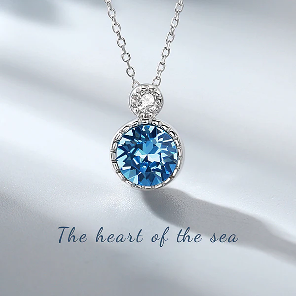 Heart of the Sea 925 Sterling Silver Necklace Earring Bracelet Set - Image 5