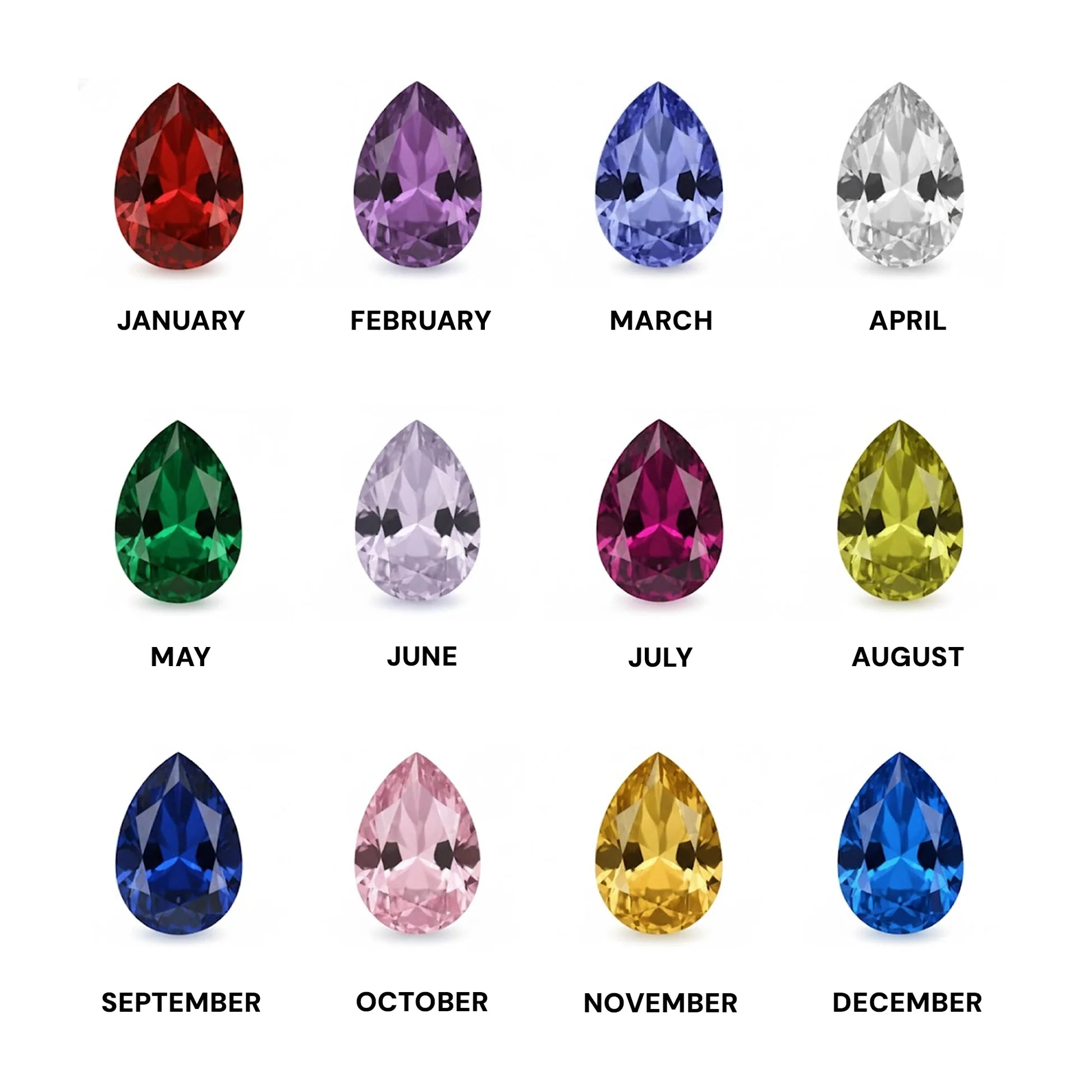 Best B♥tches Linking Hearts Circle Birthstone Necklace - Image 9
