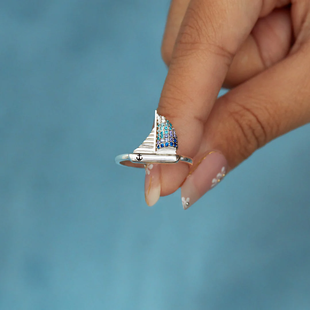 High Tide Or Low Tide Sailing Ship Ring - Image 4