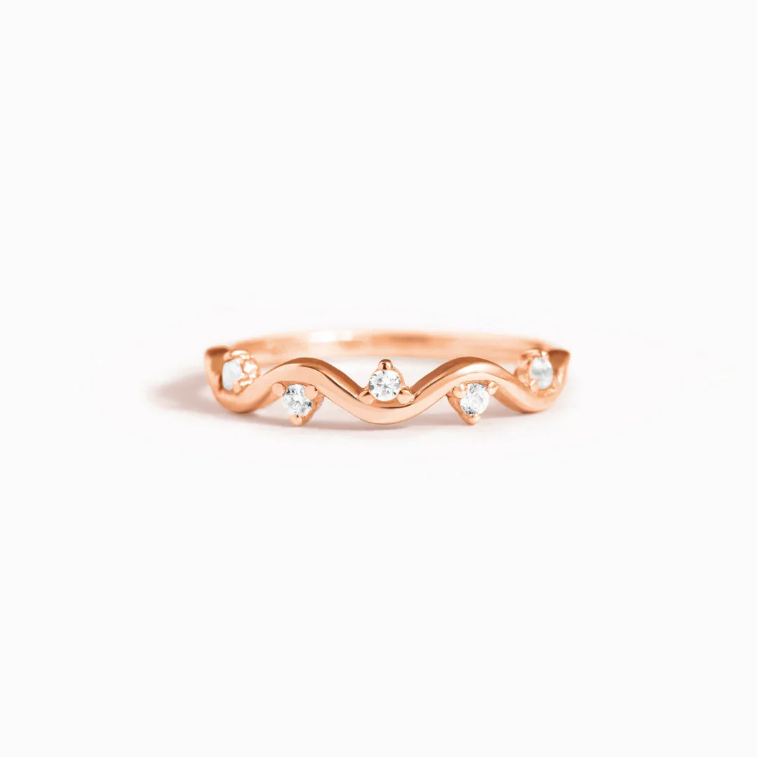 925 Sterling Silver Healing Is Not Linear Self Love Highs And Lows Wave Ring - Image 7