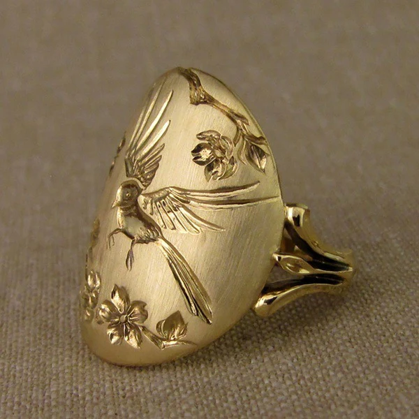 Hummingbird Flower Ring - Image 6