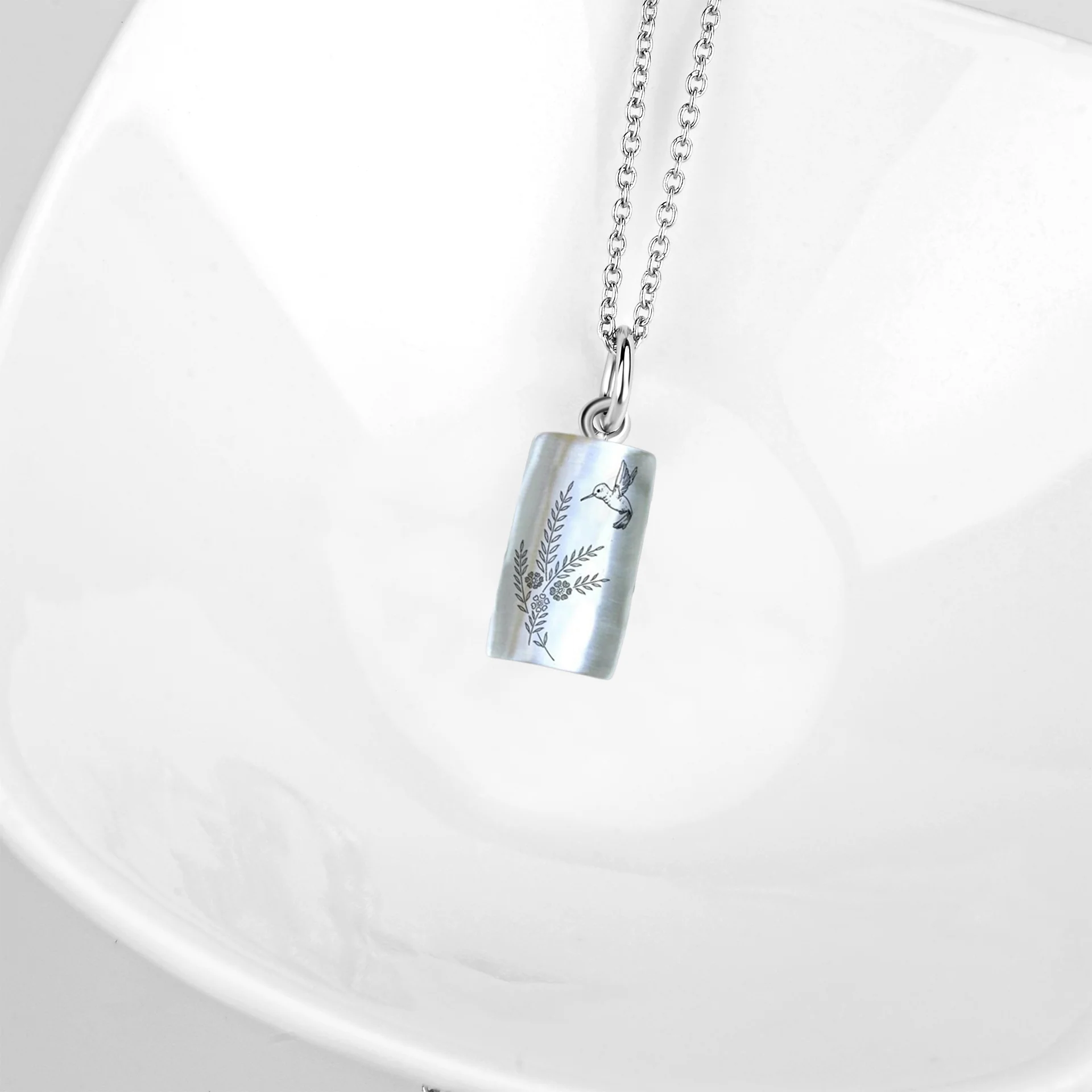 925 Sterling Silver Hummingbird Necklace - Gift For Animal Lover - Image 5