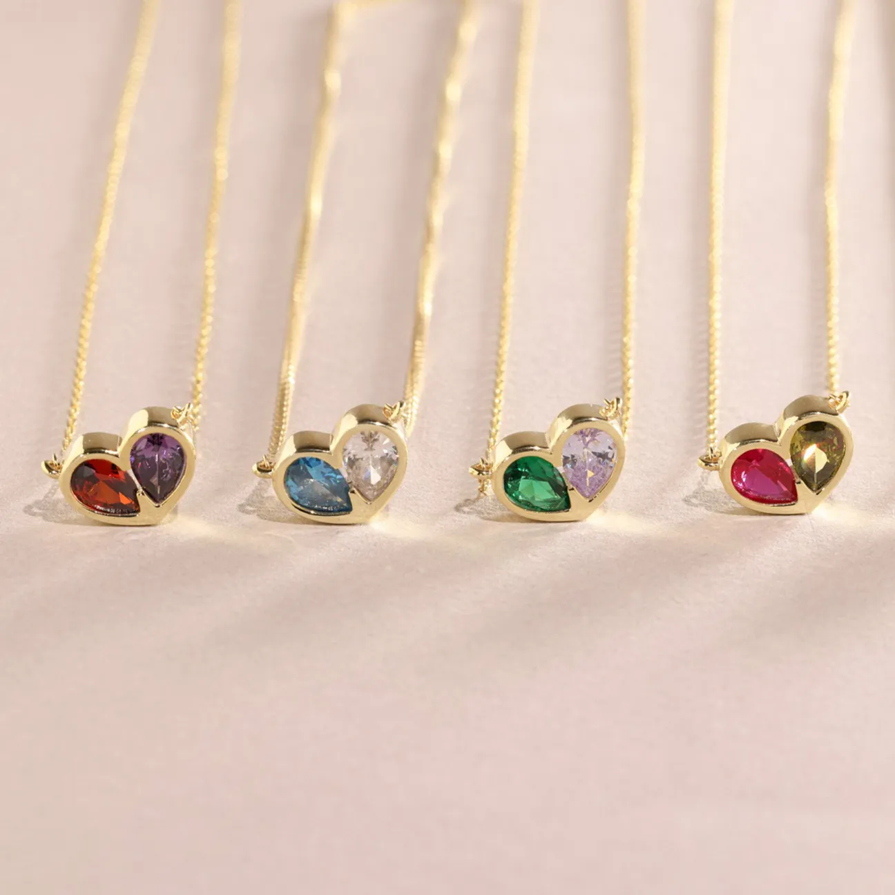 💝VALENTINE'S DAY PRE-SALE🎁FOREVER LINKED TOGETHER CUSTOM HEART BIRTHSTONES BRACELET - Image 4