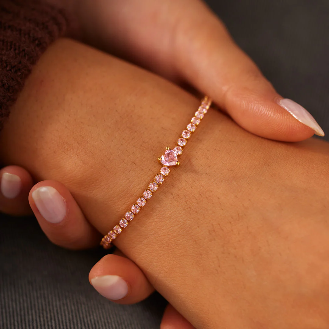 I Am Enough Pavé Heart Bracelet - Image 4