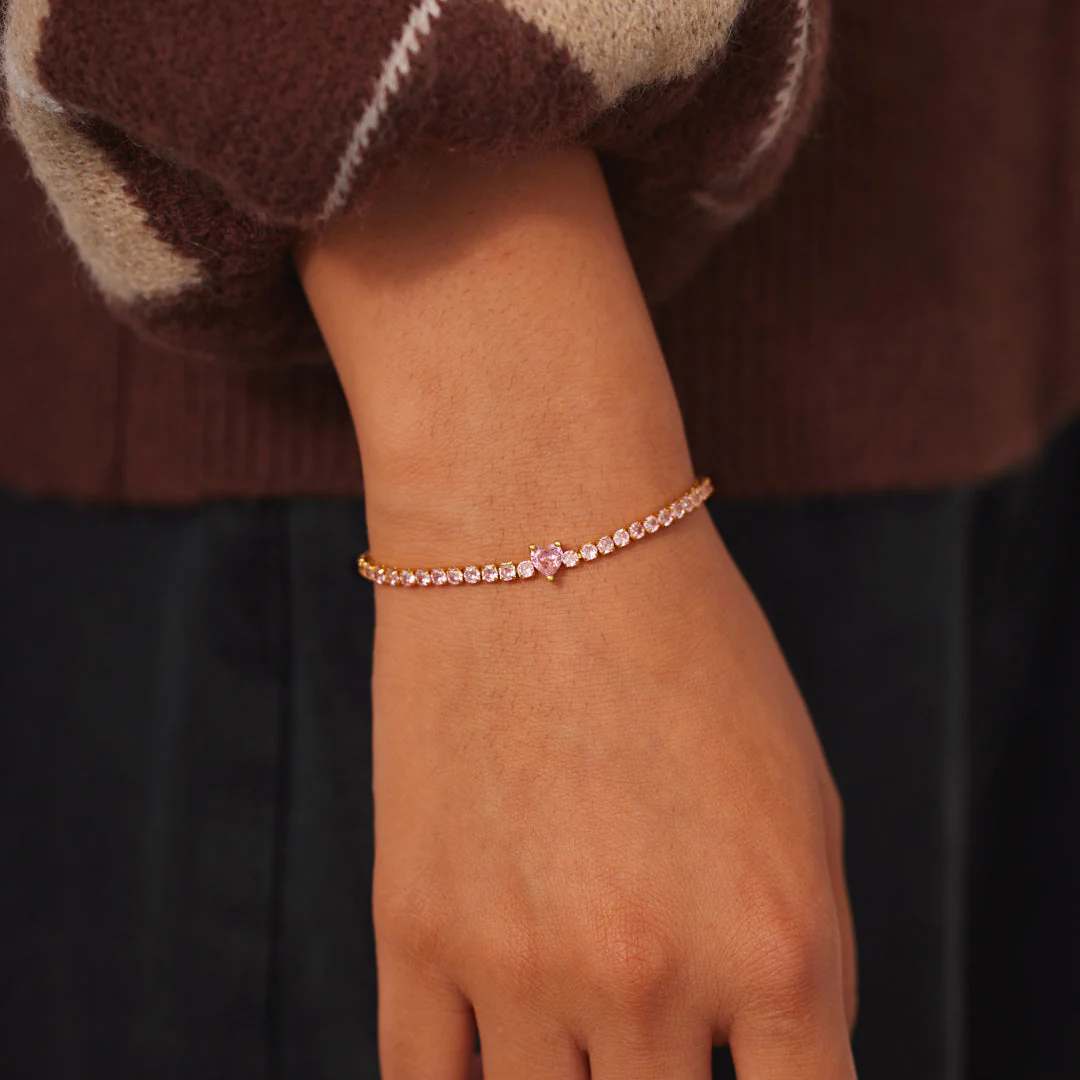 I Am Enough Pavé Heart Bracelet - Image 5