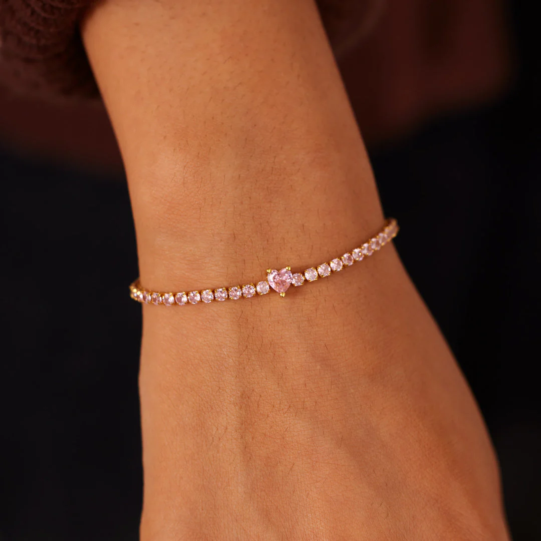 I Am Enough Pavé Heart Bracelet - Image 6