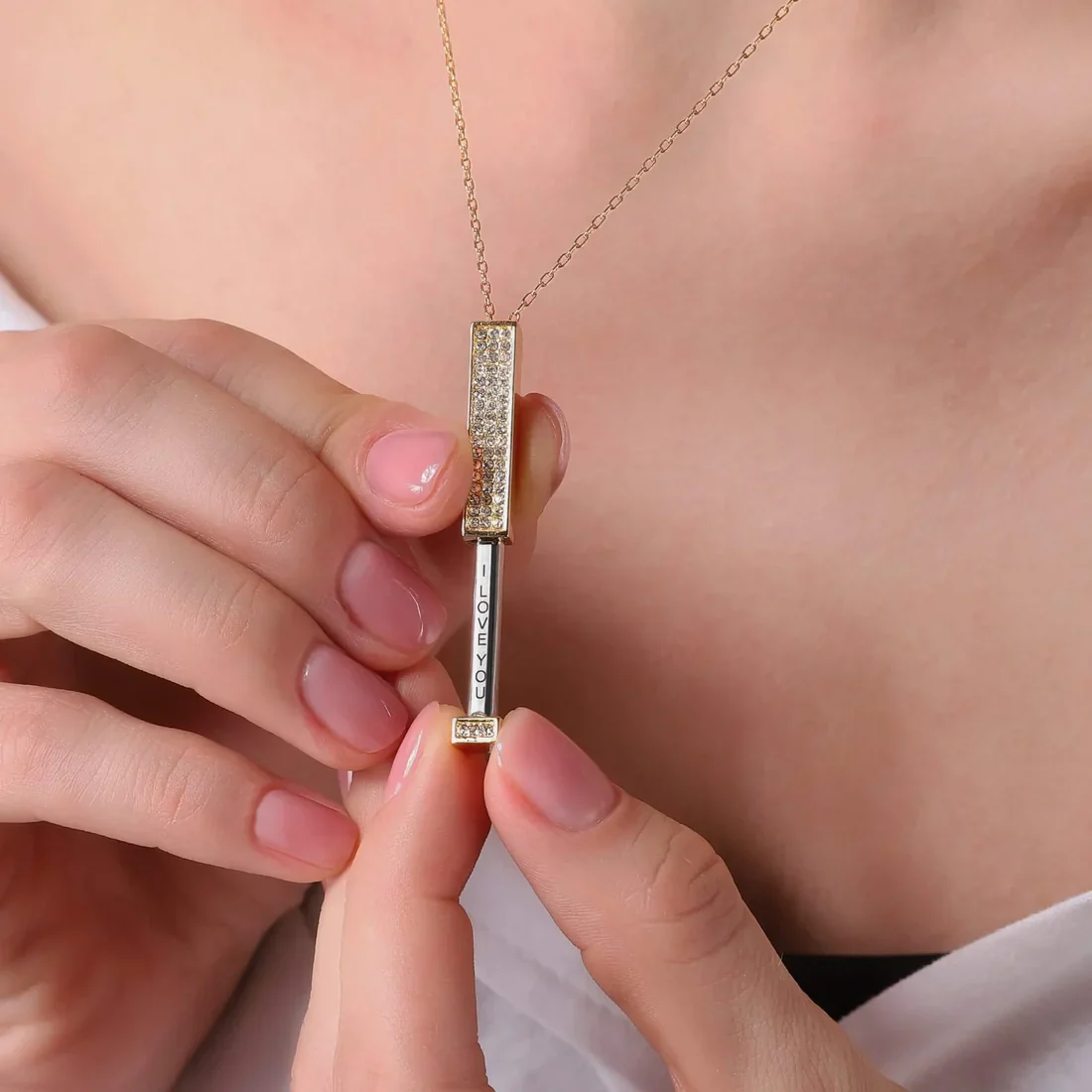I Love You - Hidden Message Necklace - Image 3