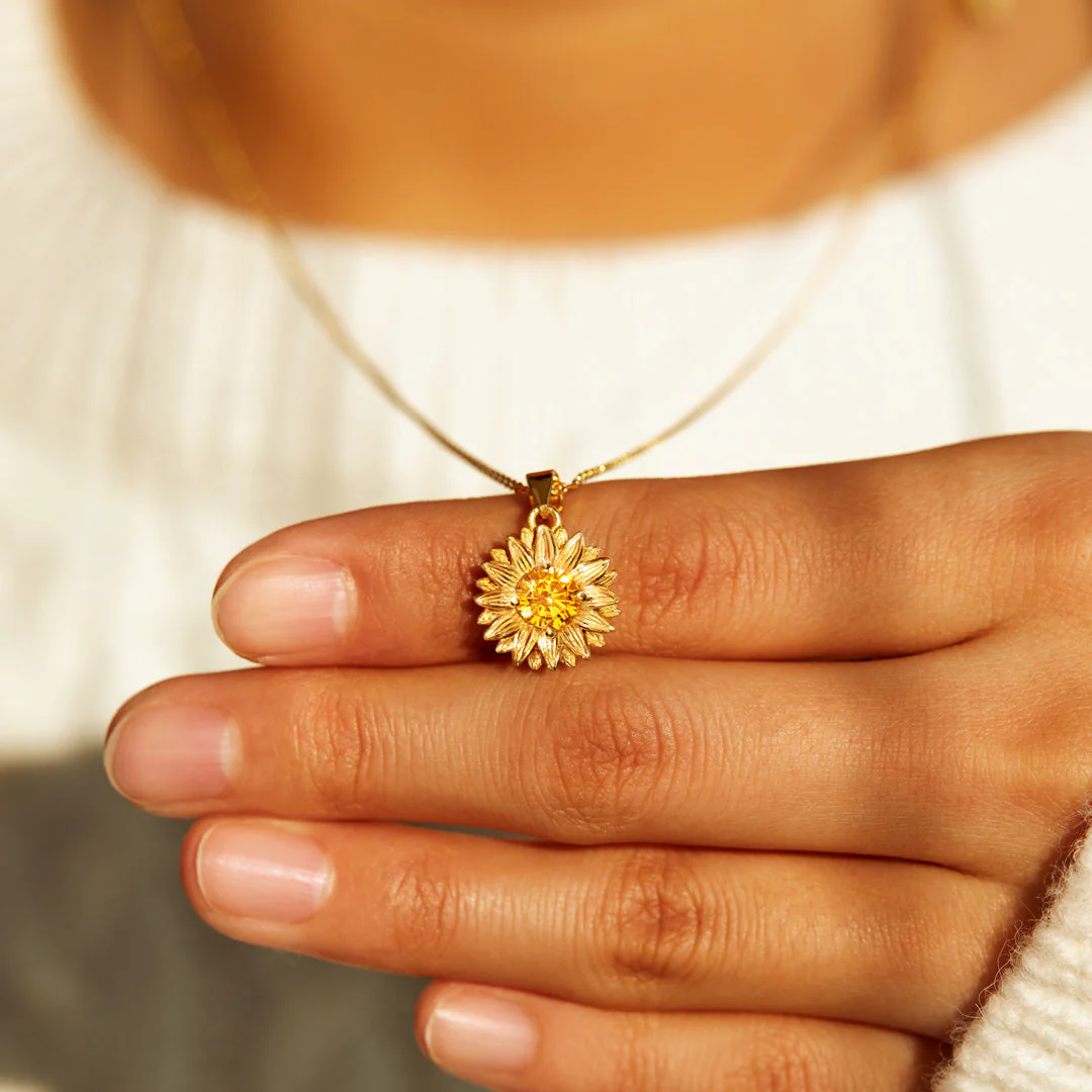 I Would Change The World For You Sunflower Necklace S925 - Image 3