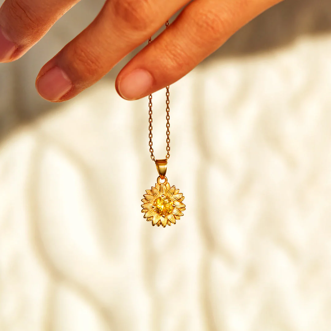 I Would Change The World For You Sunflower Necklace S925 - Image 4