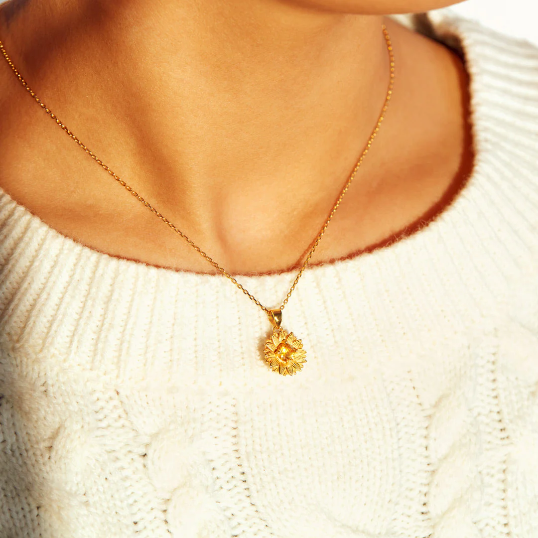 I Would Change The World For You Sunflower Necklace S925 - Image 5