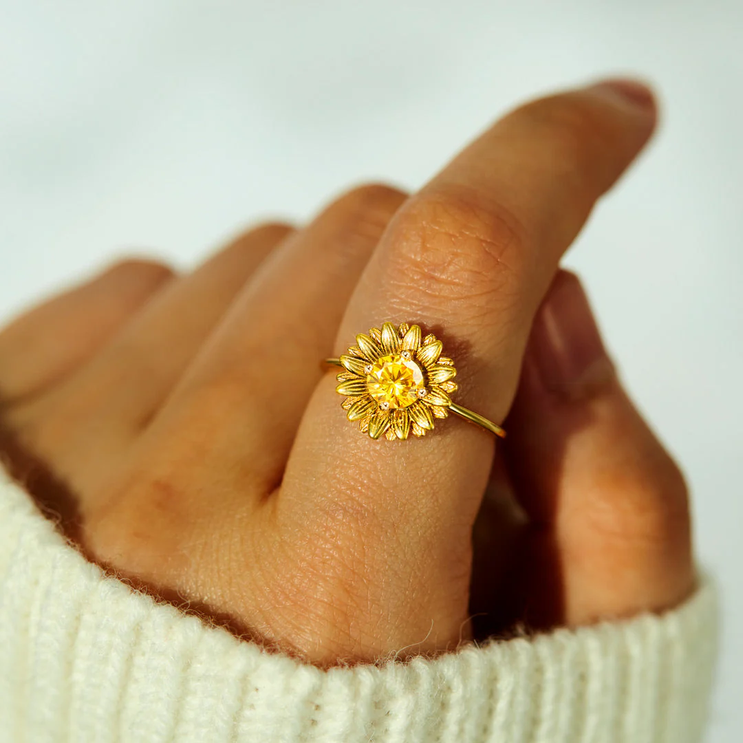I Would Change The World For You Sunflower Ring - Image 4