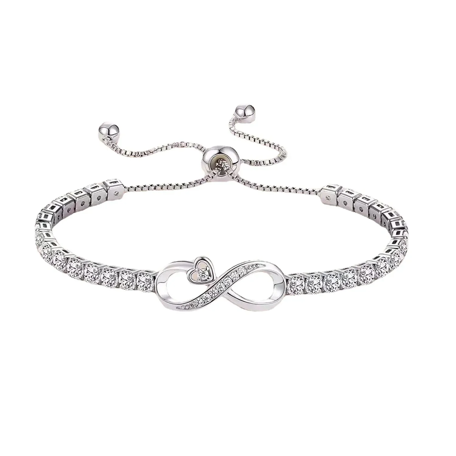 To My Granddaughter - Keep Me In Your Heart Infinity Diamond Bracelet - Image 3