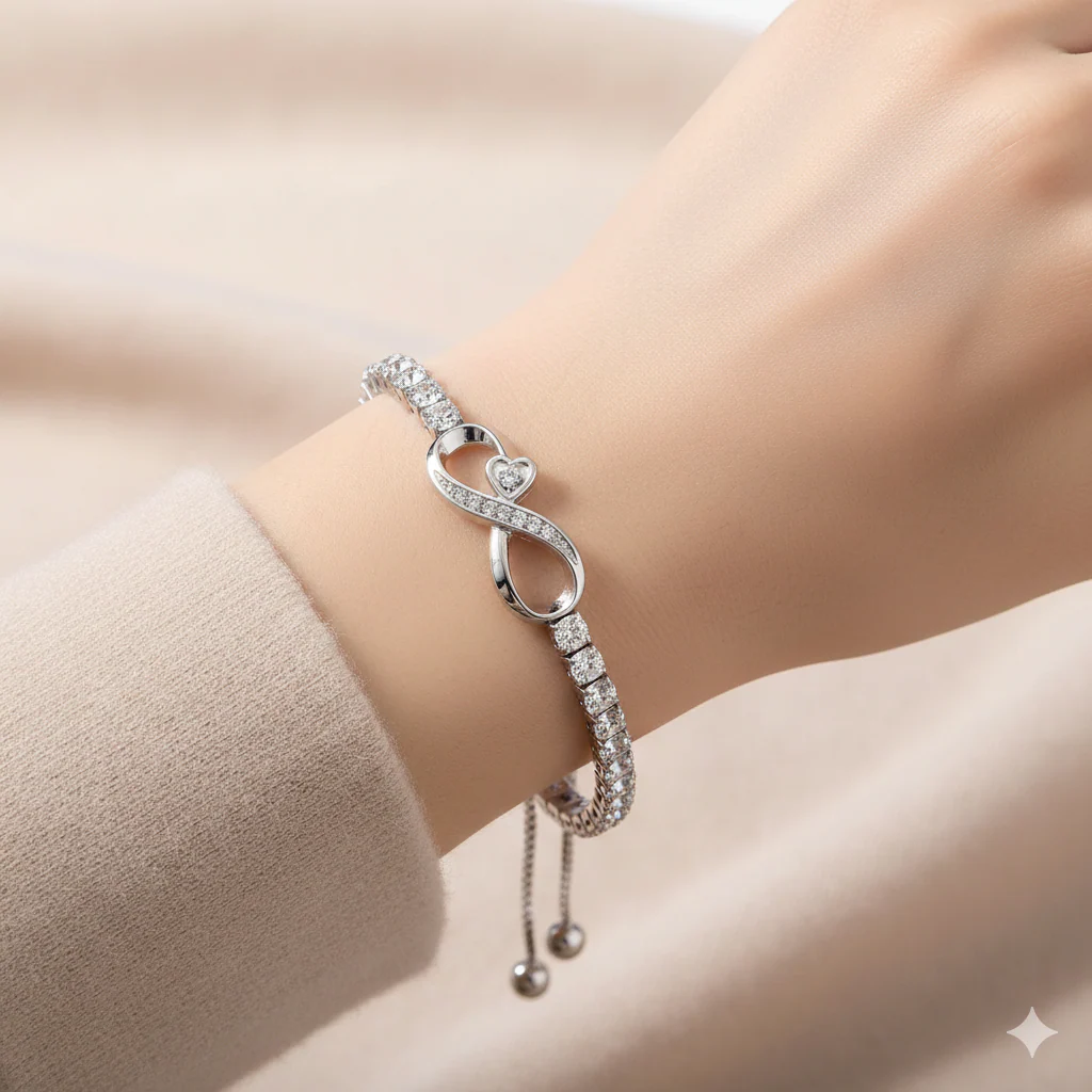 To My Granddaughter - Keep Me In Your Heart Infinity Diamond Bracelet - Image 4