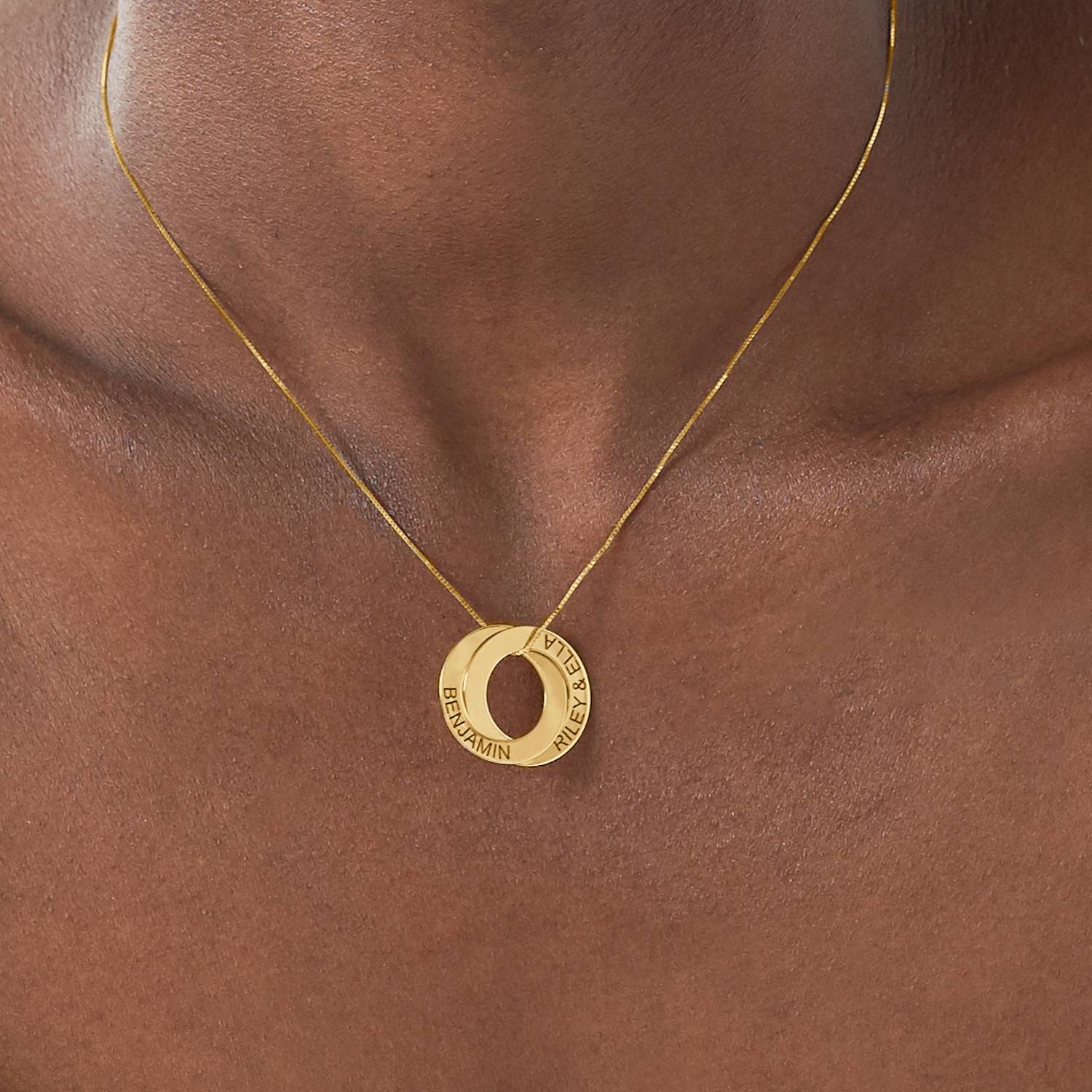 Minimalist Personalized Interlocking Circle Necklace - Image 4
