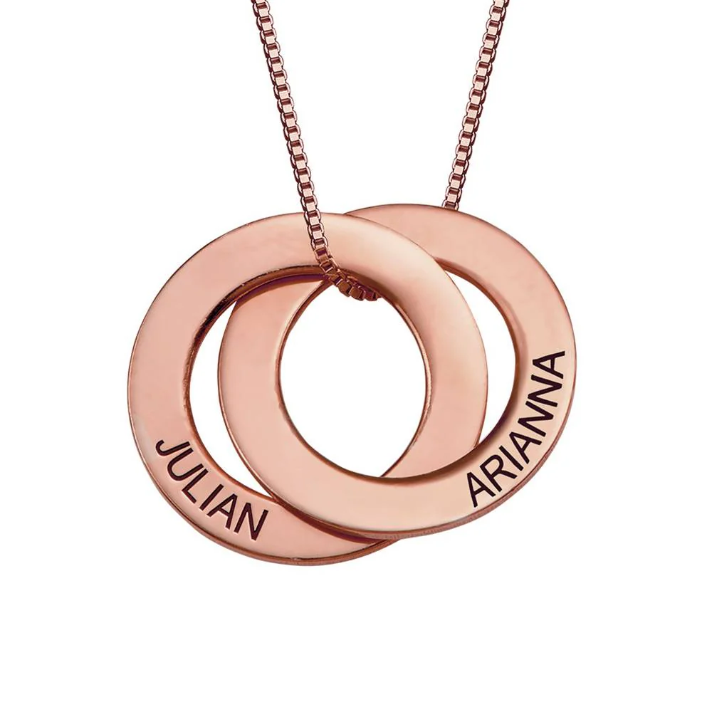 Minimalist Personalized Interlocking Circle Necklace - Image 6