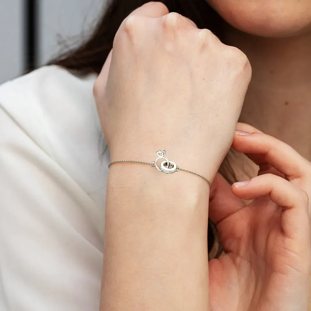 For Love- Interlocking Diamond Bracelet - Image 6