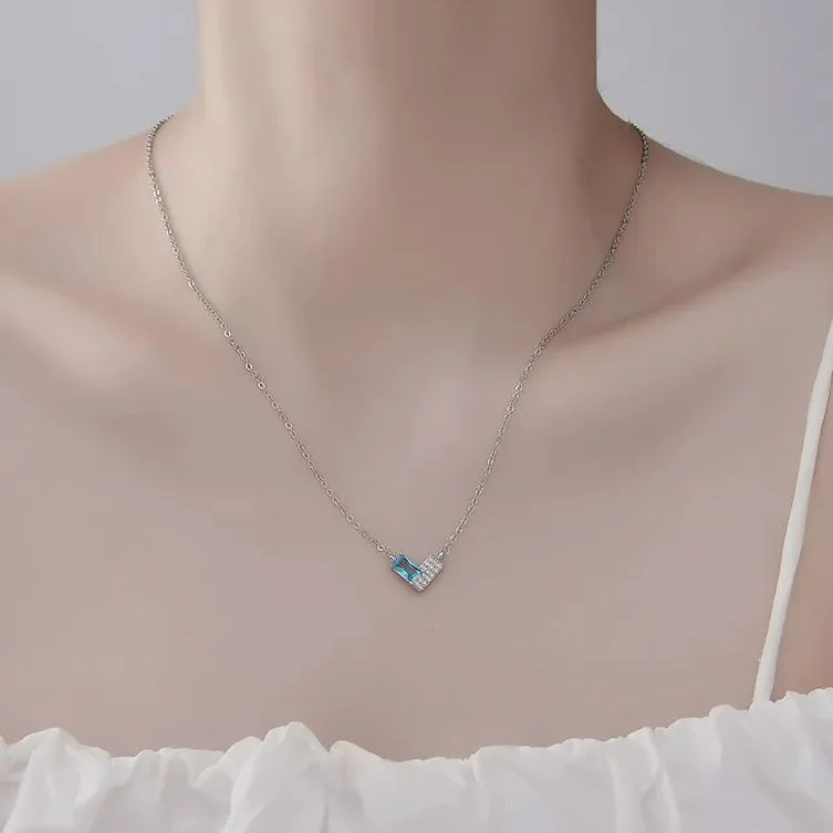 For Love - Interlocking Heart Diamond Necklace - Image 2