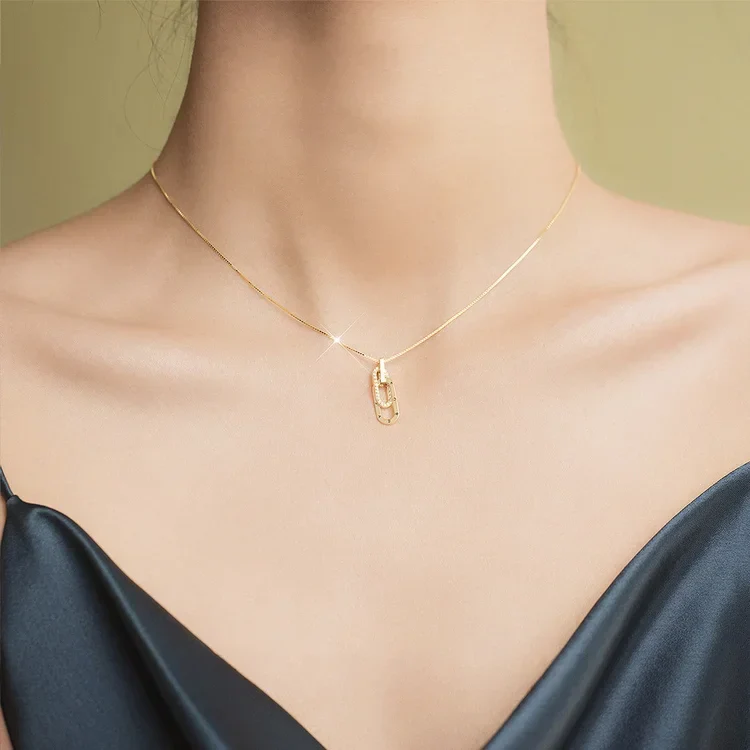 FOR UNBIOLOGICAL DAUGHTER - WE ARE FOREVER LINKED TOGETHER INTERLOCKING NECKLACE - Image 6