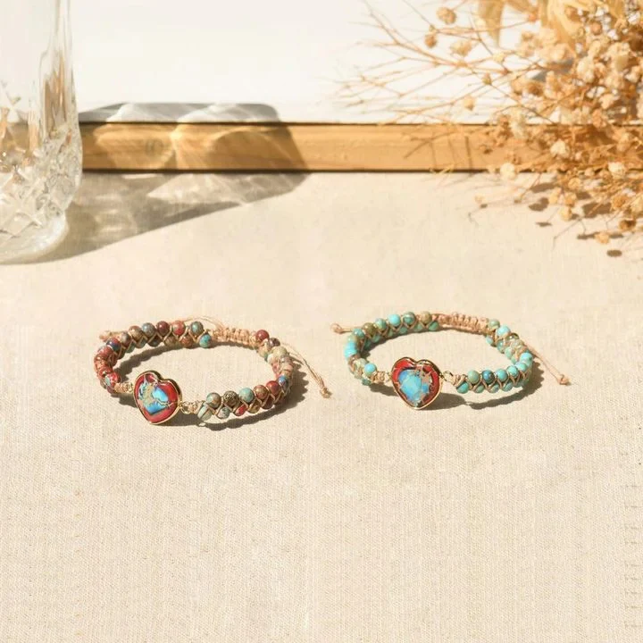 💝Jasper Heart Bracelet（To My Granddaughter Love You Forever ） - Image 6