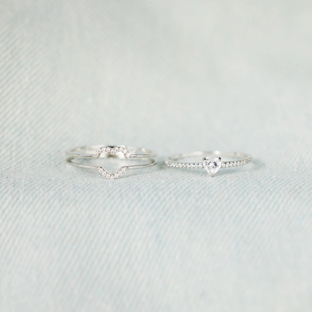 💝For Granddaughter - You Are Always In Mine Layered Heart S925 Ring - Image 7