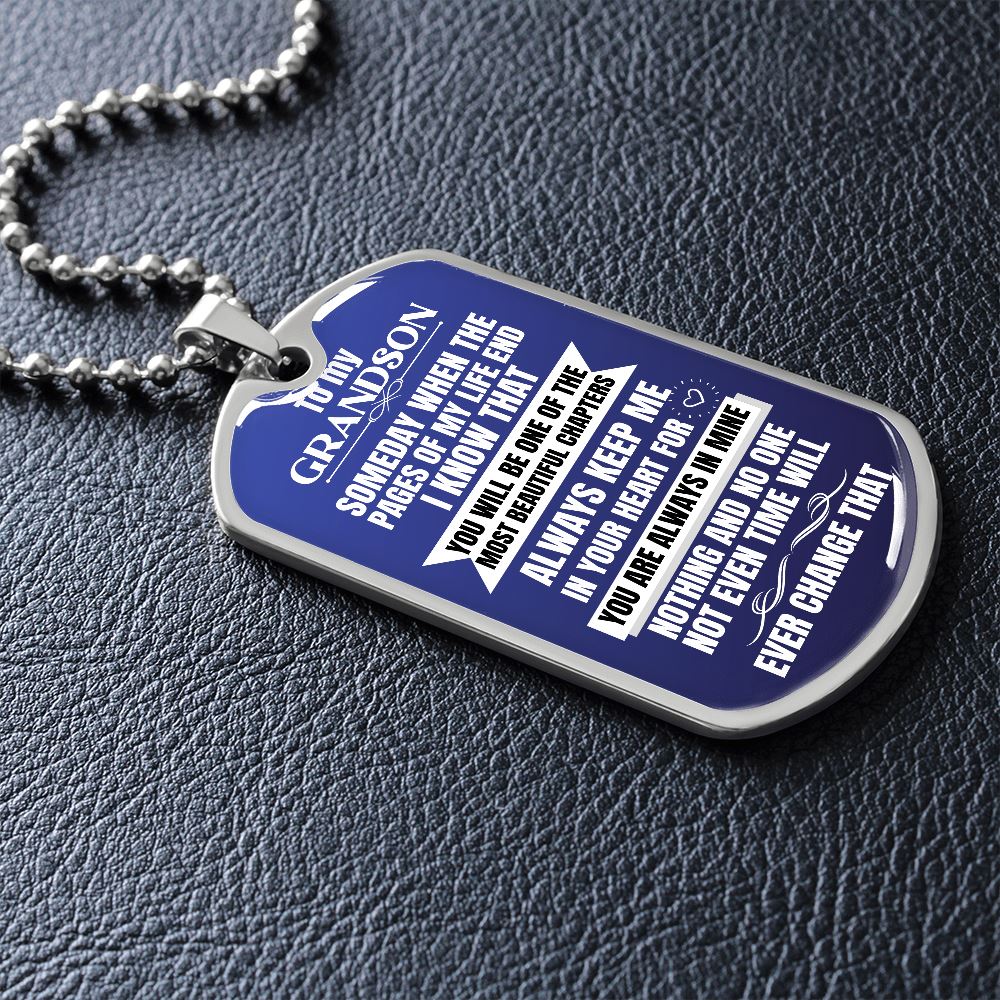 To my Grandson Necklace - Someday When The Pages of My Life End - Image 3
