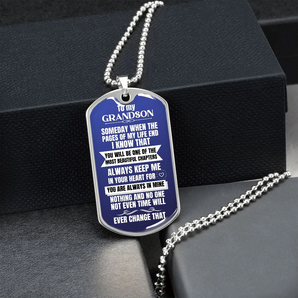 To my Grandson Necklace - Someday When The Pages of My Life End - Image 4