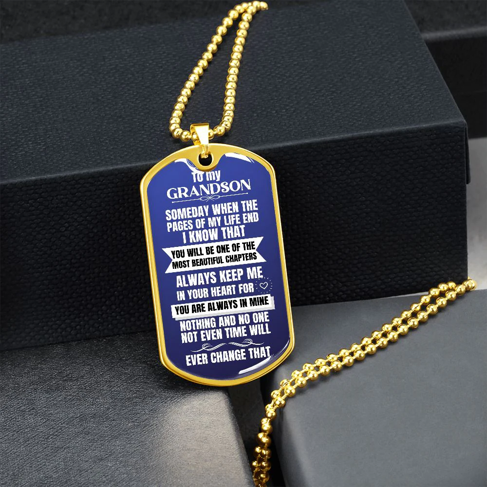 To my Grandson Necklace - Someday When The Pages of My Life End - Image 8