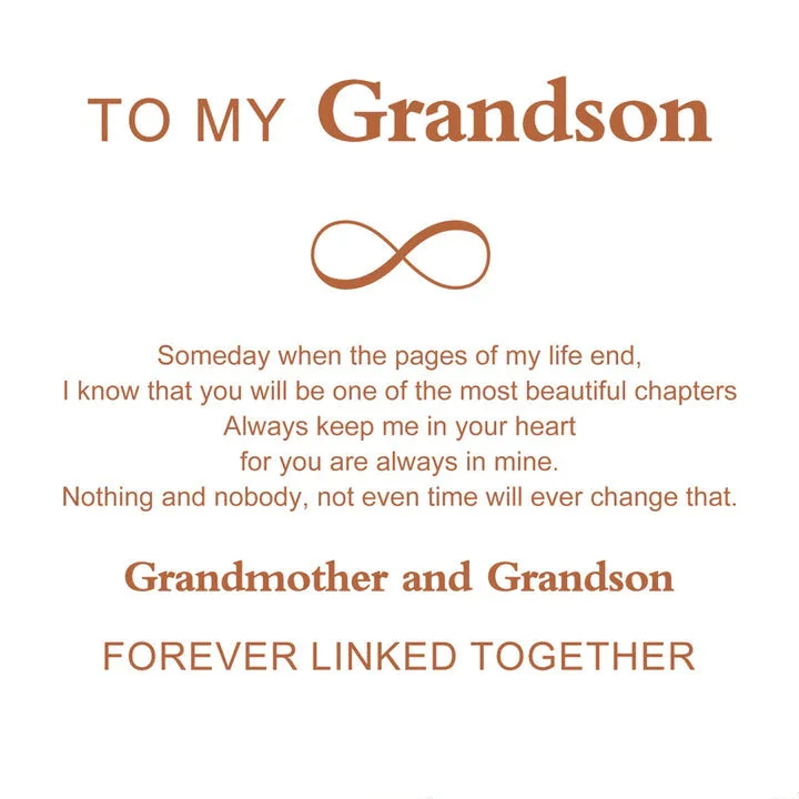 "To My Grandson" Family Bonds - Linked Forever Leather Bracelet - Image 6
