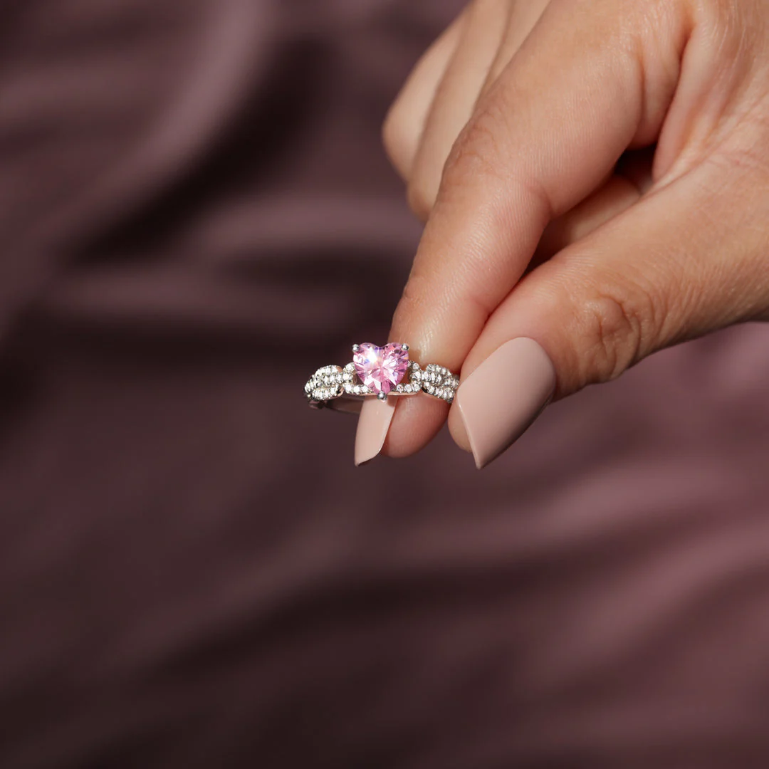 Linked Together Love Forever Heart and Link Ring - Image 4