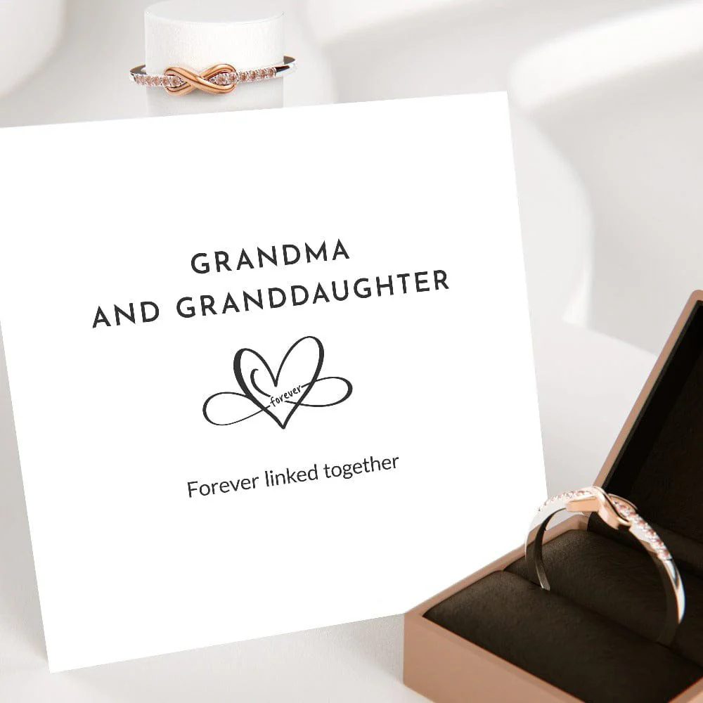 To My Granddaughter "Forever Linked Together"  Ring - Image 4