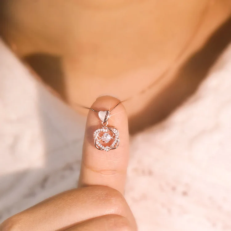 For Unbiological Daughter - S925 We Are Forever Linked Together Love Knot Necklace - Image 4