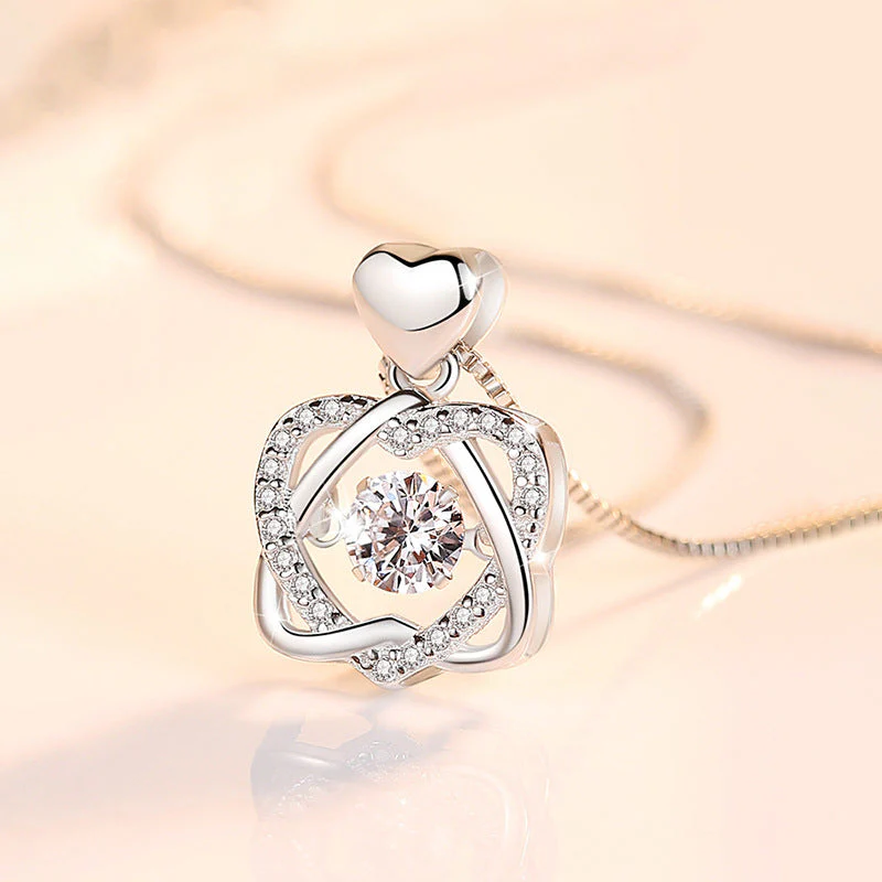 For Unbiological Daughter - S925 We Are Forever Linked Together Love Knot Necklace - Image 5