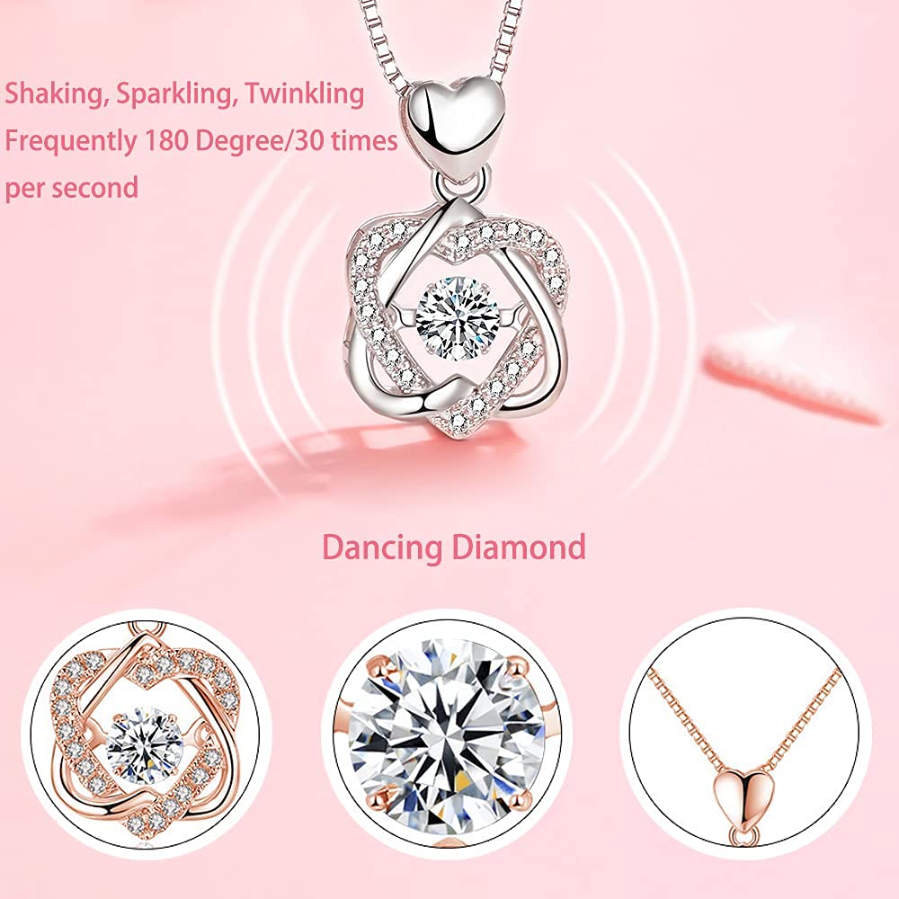For Unbiological Daughter - S925 We Are Forever Linked Together Love Knot Necklace - Image 9