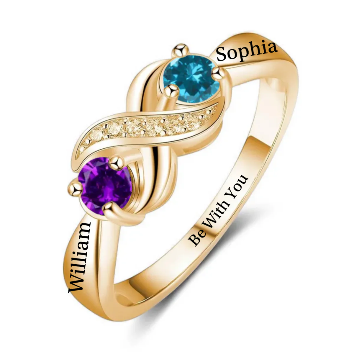 Our Love Will Last Forever Customized Birthstone Ring - Image 4