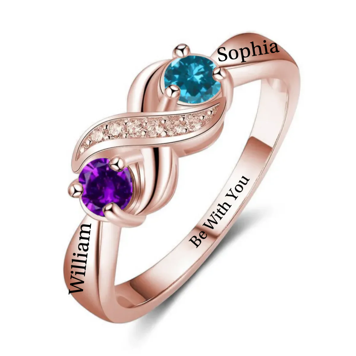 Our Love Will Last Forever Customized Birthstone Ring - Image 5