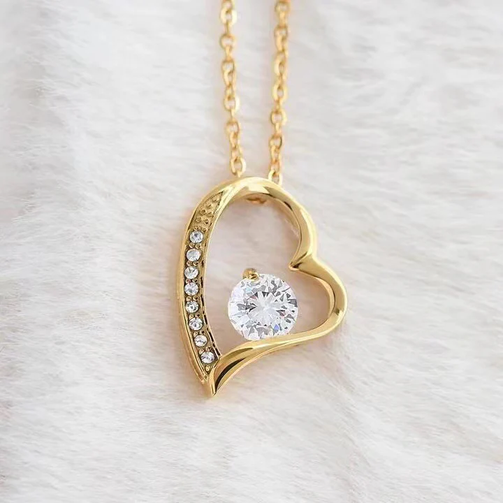 For My Daughter - Love You Forever Heart Diamond Necklace - Image 4