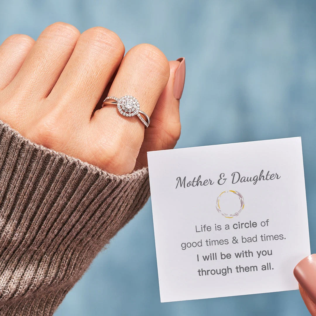 Matching Mother&Daughter Bond Circle Ring - Image 2