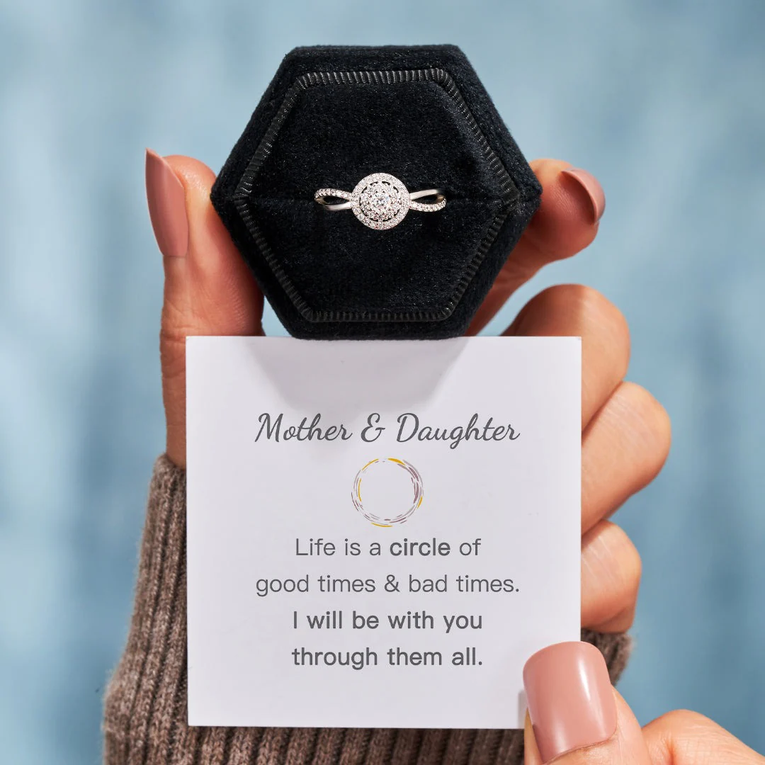 Matching Mother&Daughter Bond Circle Ring - Image 8