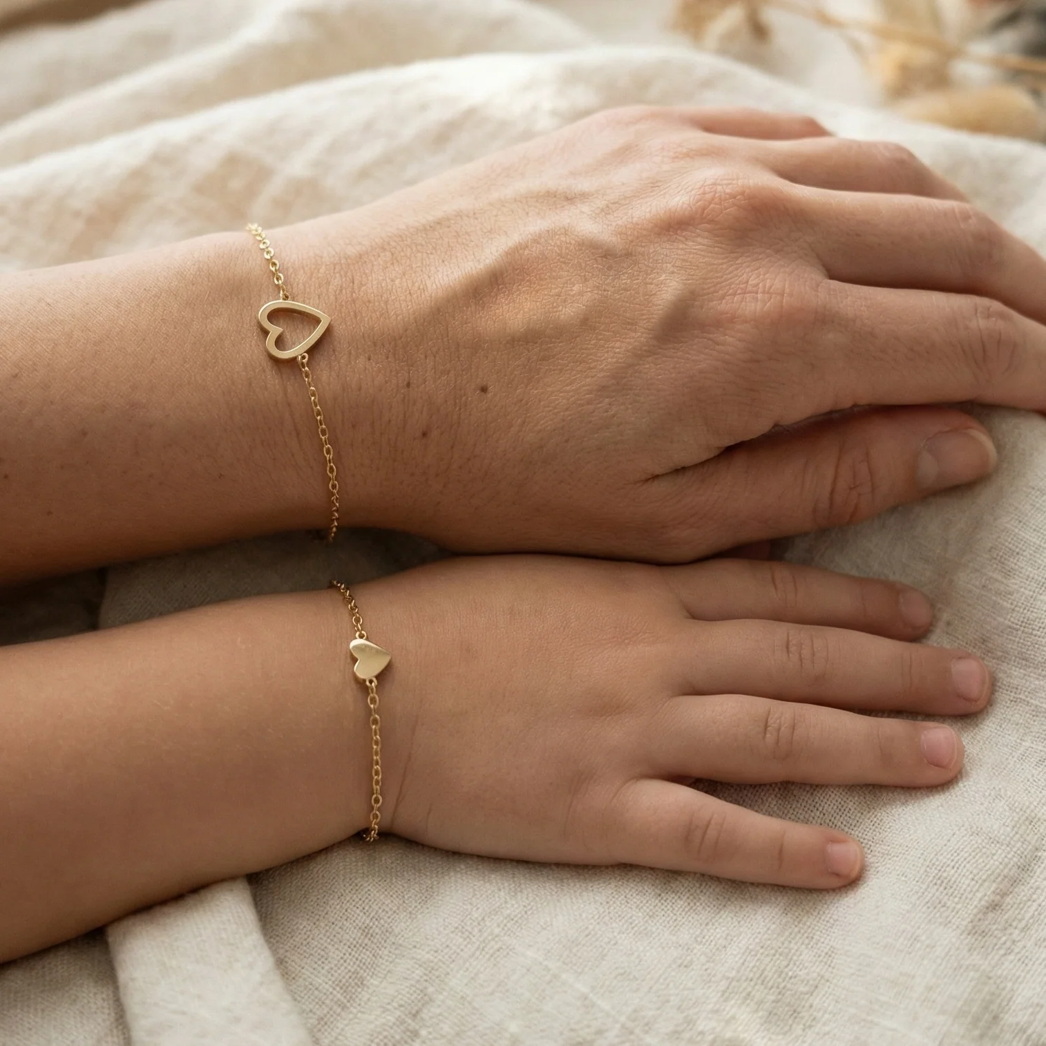 Mother & Daughter Matching Heart Beat Bracelet Set - Image 10