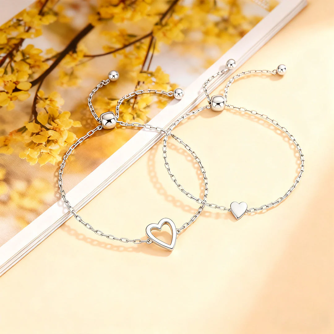 Mother & Daughter Matching Heart Beat Bracelet Set - Image 7