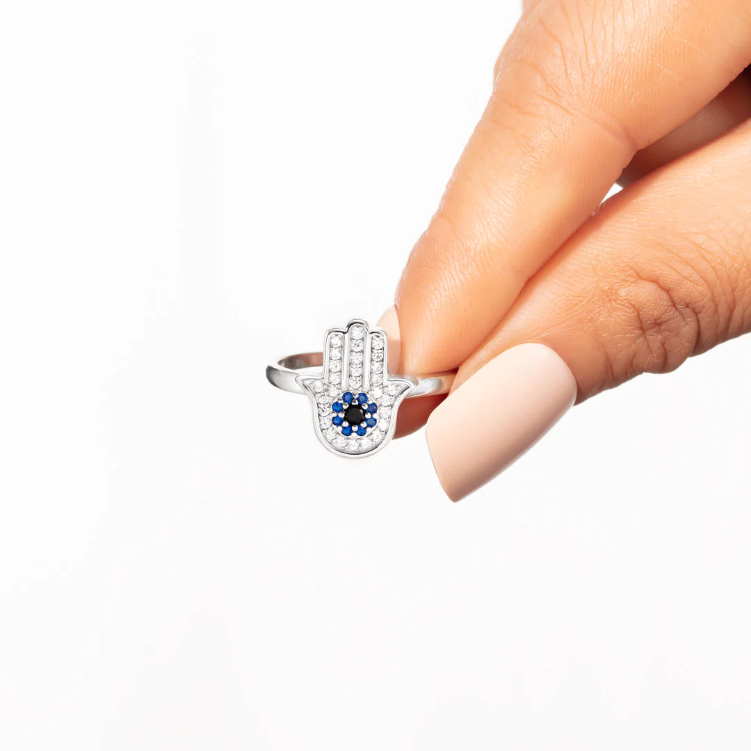 May Every Evil Eye In Your Life Go Blind Hamsa Ring - Image 4