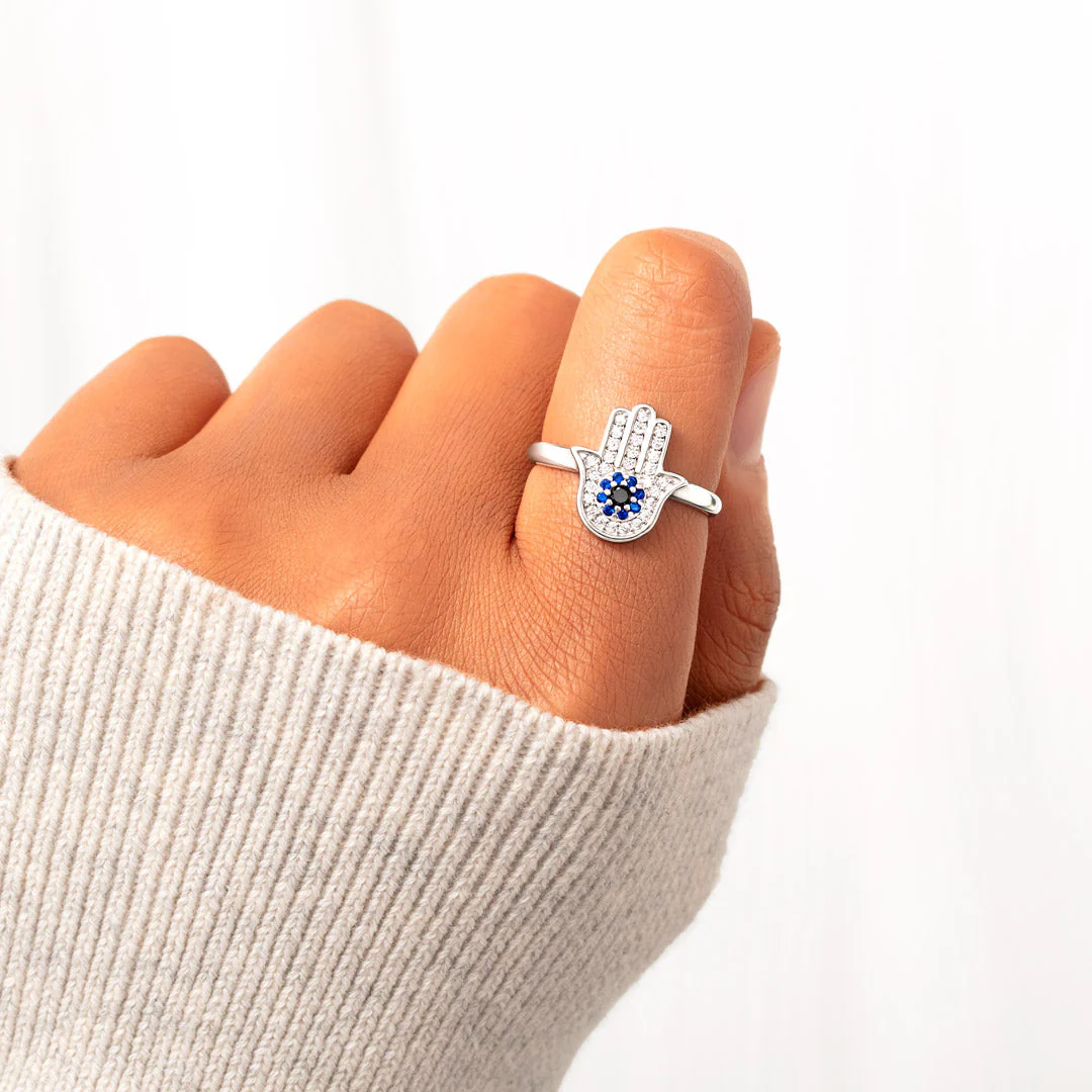 May Every Evil Eye In Your Life Go Blind Hamsa Ring - Image 5