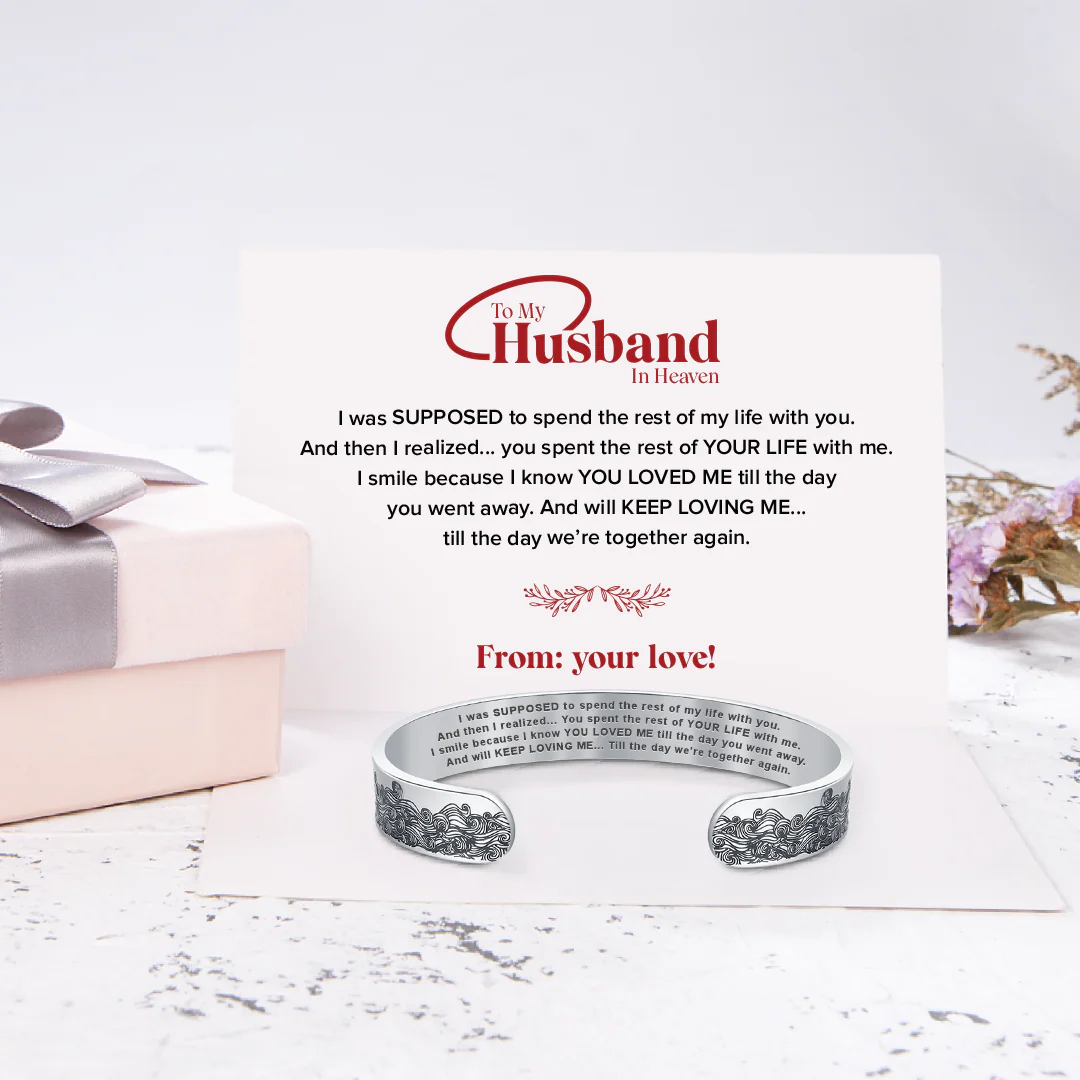 To My Husband In Heaven Memorial Bracelet - Image 6