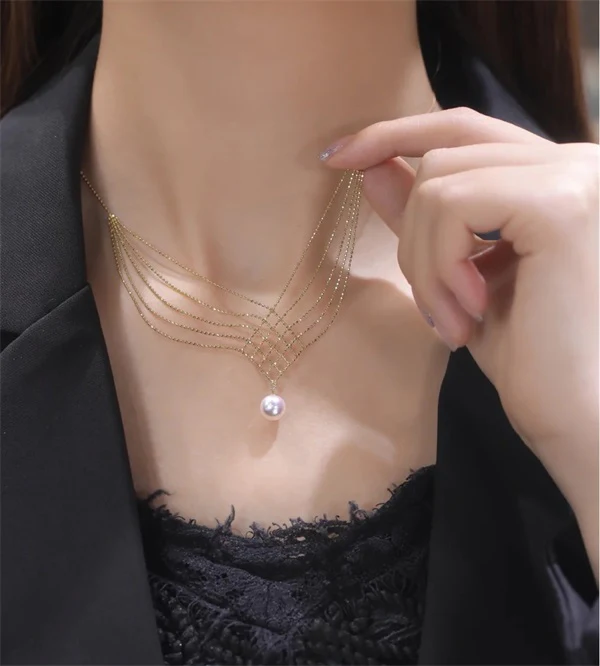 Mermaid Necklace with Pearl - Image 4