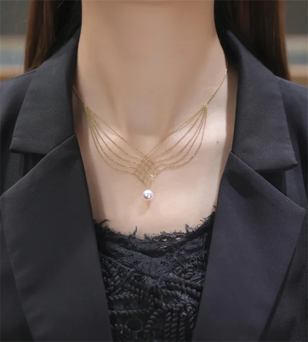 Mermaid Necklace with Pearl - Image 5