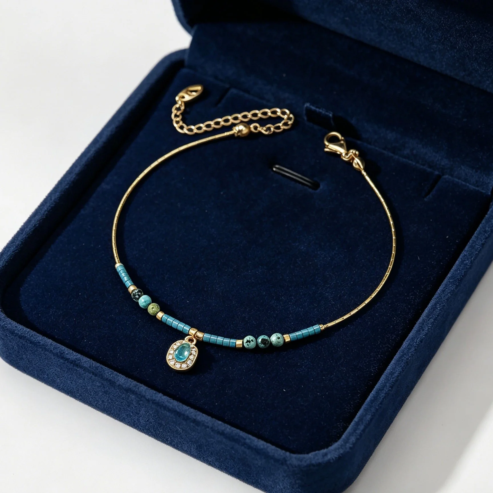 Mint Mambo — Minimalist Diamond Bead Chain - Image 3