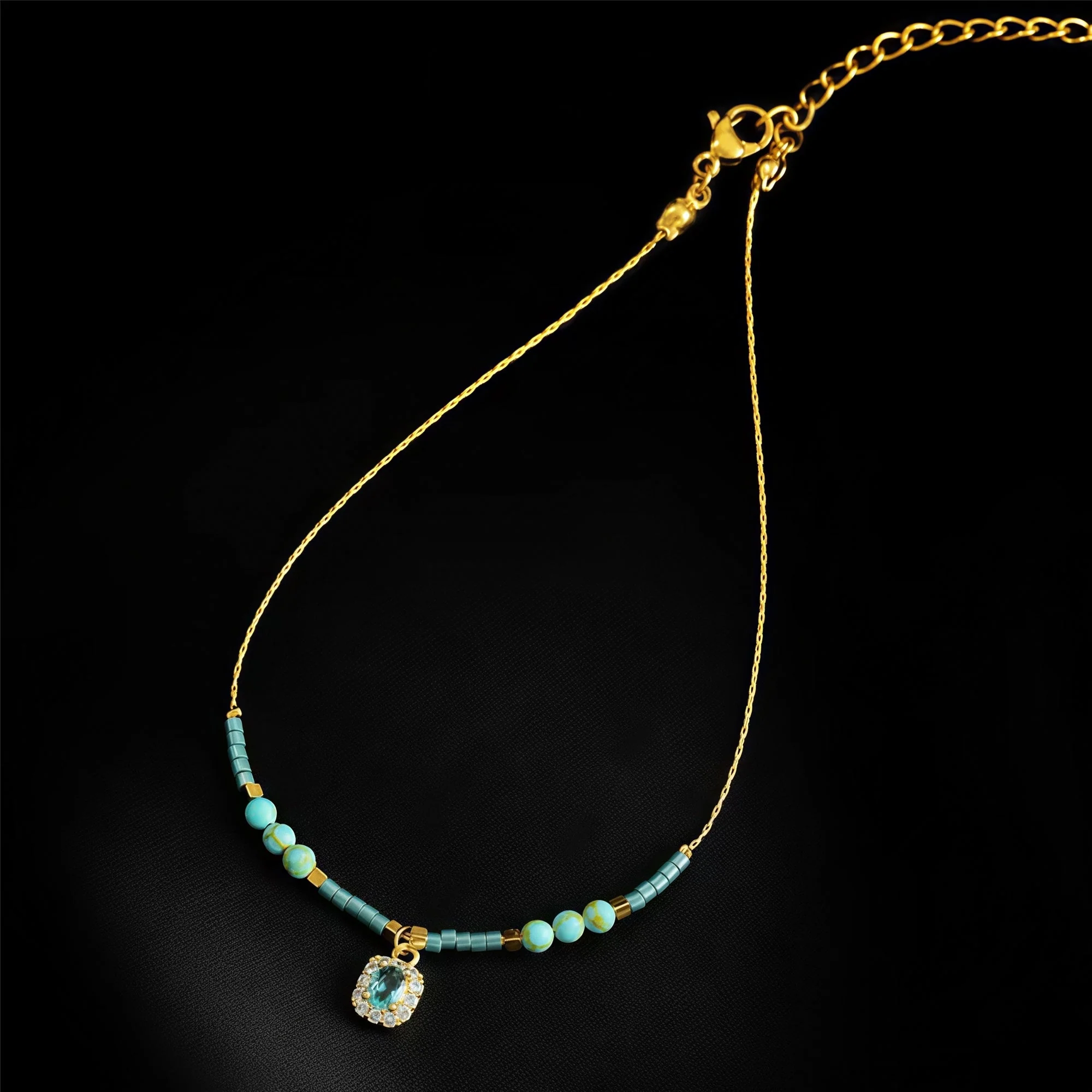 Mint Mambo — Minimalist Diamond Bead Chain - Image 8